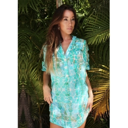Aqua Pebbles Beach Shirt