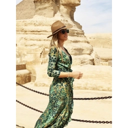 Maxi Ruffle Dress Leopard