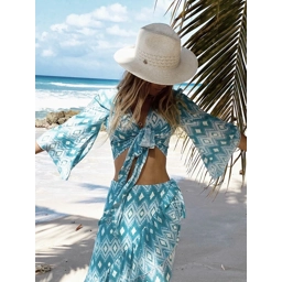 Wrap Top Diamond Blue