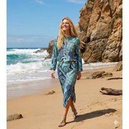 Long Genie-Brazil Blue-Viscose-Blue