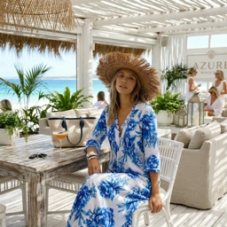 Long Poppy-Kefalonia-Cotton-Blue Roses