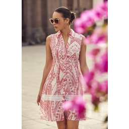 Elsa Sleeveless Shirt Dress
