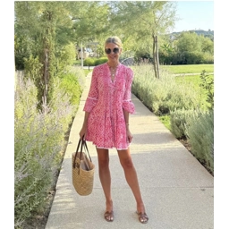 Pink Mosaic Mallorca Shirt Dress