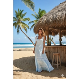 TIDE SKY BLUE-WHITE DRESS