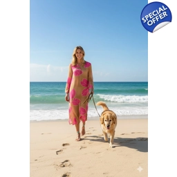 Long Genie-Cadaques Pink-Viscose-Pink