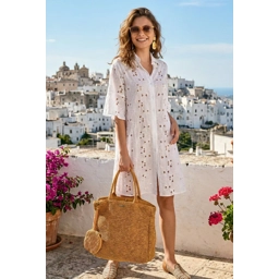 Romina Shirt Dress-Whit..