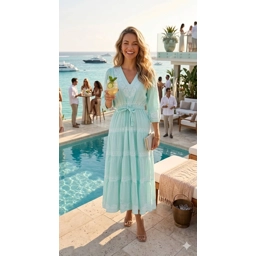 AZULA MINT-WHITE DRESS