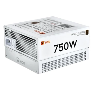 Vida 750W Heracles White ATX Gaming PSU, 80+ Bronze, 14cm Ultra-Quiet FDM Fan, Flat White Cables