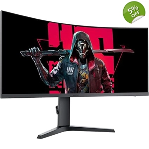 KOORUI 34 Inch Ultrawide Curved Gaming Monitor 165HZ, 1ms, 1000R, WQHD 3440 * 1440, 21:9, DCI-P3 90%