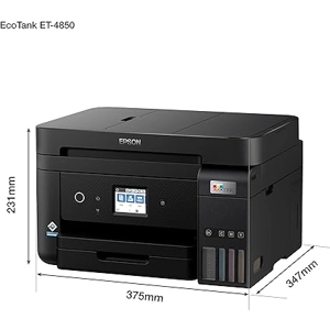 Epson EcoTank ET-4850 Print/Scan/Copy Wi-Fi Ink Tank Printer, With Up To 3 Years Worth Of Ink