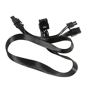 65cm PSU 8 Pin to Dual 6+2 Pin PCIE Power Cable for Thermaltake, Male to Male GPU Cable for ARESGAME