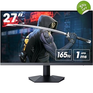 KOORUI 27 Inch FHD Gaming Monitor 165 Hz, IPS, 1ms, DCI-P3 90% Color Gamut, Adaptive Sync, (1920x108