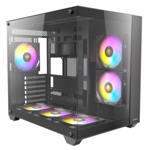 Antec CX800 RGB Elite Dual Chamber Gaming Case w/ Glass Side & Front, ATX, 6x RGB Fans, LED Button,
