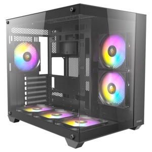 Antec CX800 RGB Elite Dual Chamber Gaming Case w/ Glass Side & Front, ATX, 6x RGB Fans, LED Button,