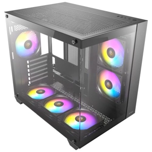 Antec CX800 RGB Elite Dual Chamber Gaming Case w/ Glass Side & Front, ATX, 6x RGB Fans, LED Button,