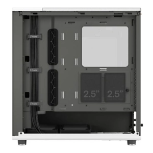 Fractal Design North Chalk White (TG Clear) Case w/ Clear Glass Window, ATX, 2 Fans, USB-C, Oak Fron