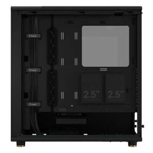Fractal Design North Charcoal Black (TG Dark) Case w/ Dark Tint Glass Window, ATX, 2 Fans, USB-C, Wa