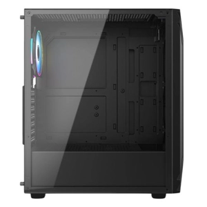 Vida Apollo Black ARGB Gaming Case w/ Glass Window, ATX, Rear ARGB Fan, Front LED Strips