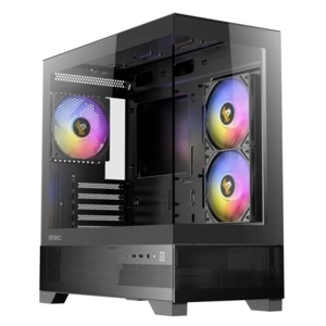 Antec CX500M RGB Gaming Case w/ Glass Side & Front, Micro ATX, 3x RGB Fans, LED Button, 410mm GPU Su