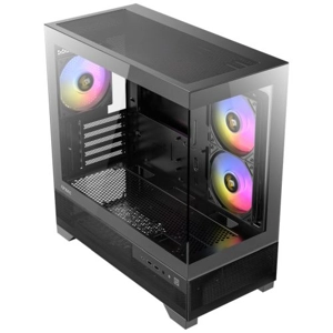 Antec CX500M RGB Gaming Case w/ Glass Side & Front, Micro ATX, 3x RGB Fans, LED Button, 410mm GPU Su