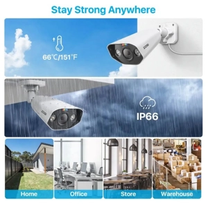5MP 8MP IP Camera Add-on Outdoor PoE Security Camera Two Way Audio Color Night Vision Home CCTV