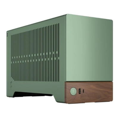 Fractal Design Terra Jade SFF PC Case, Mini ITX, Walnut Front, Anodized Aluminium Exterior, 322mm GP