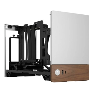 Fractal Design Terra Silver SFF PC Case, Mini ITX, Walnut Front, Anodized Aluminium Exterior, 322mm
