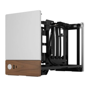 Fractal Design Terra Silver SFF PC Case, Mini ITX, Walnut Front, Anodized Aluminium Exterior, 322mm