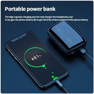 Bluetooth Headset Wireless Tws Gaming Support Noise-cancelling Touch In-ear - Emergency Power Bank