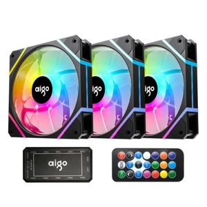 Aigo AM12 Rgb Fan Ventoinha PC Controladora 120mm Computer Case Fan Kit 6pin Water Cooler CPU Cooler