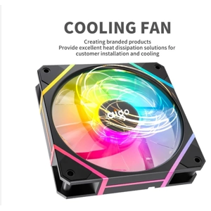 Aigo AM12 Rgb Fan Ventoinha PC Controladora 120mm Computer Case Fan Kit 6pin Water Cooler CPU Cooler