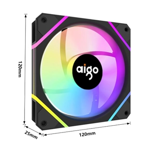 Aigo AM12 Rgb Fan Ventoinha PC Controladora 120mm Computer Case Fan Kit 6pin Water Cooler CPU Cooler