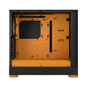 Fractal Design Pop Air RGB (Orange Core TG) Gaming Case w/ Clear Glass Window, ATX, Hexagonal Mesh F