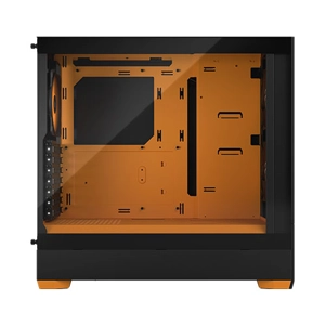 Fractal Design Pop Air RGB (Orange Core TG) Gaming Case w/ Clear Glass Window, ATX, Hexagonal Mesh F
