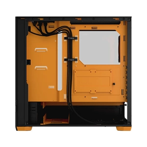 Fractal Design Pop Air RGB (Orange Core TG) Gaming Case w/ Clear Glass Window, ATX, Hexagonal Mesh F