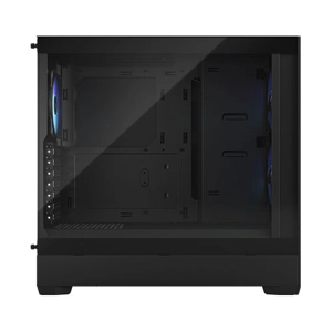 Fractal Design Pop Air RGB (Black TG) Gaming Case w/ Clear Glass Window, ATX, Hexagonal Mesh Front,