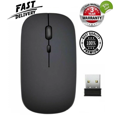 Ultra Thin Slim 2.4 GHz USB Wireless Optical Mouse Mice Receiver For Computer PC Laptop