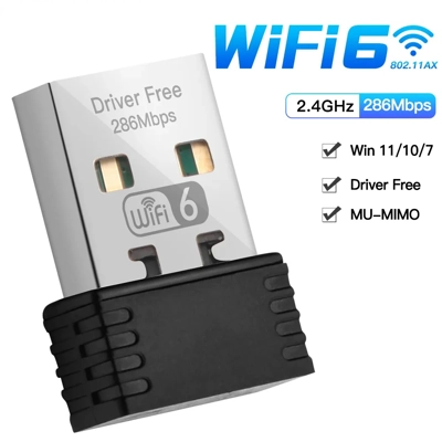 Mini USB WIFI 6 / USB 2.4GHz Wi-Fi Lan Adapter