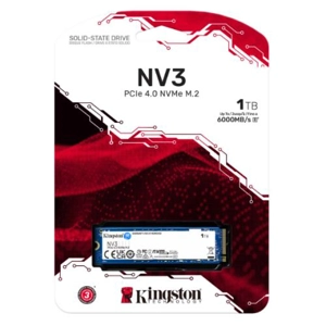 Kingston 1TB NV3 M.2 NVMe Gen4 SSD, M.2 2280, PCIe4, R/W 6000/4000 MB/s