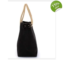 Woman Casual Rope Strap Design Hemp Cloth Made Canvas Bag