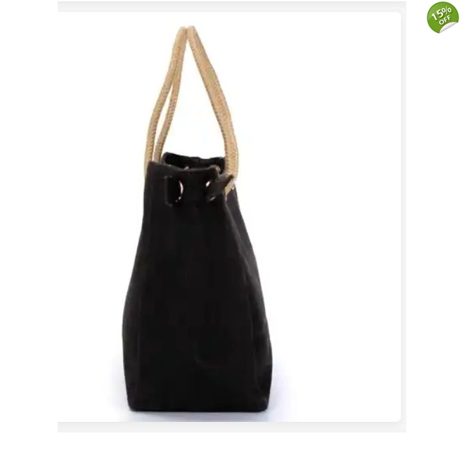 product Image for Woman Casual Rope Strap Design Hemp Cloth Made Canvas Bag