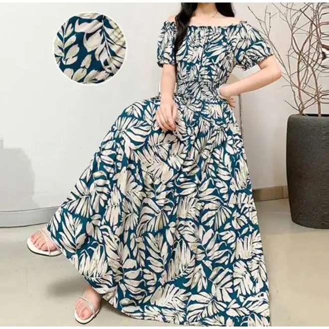 Additional Image for Off The Shoulder Floral Maxi Dress