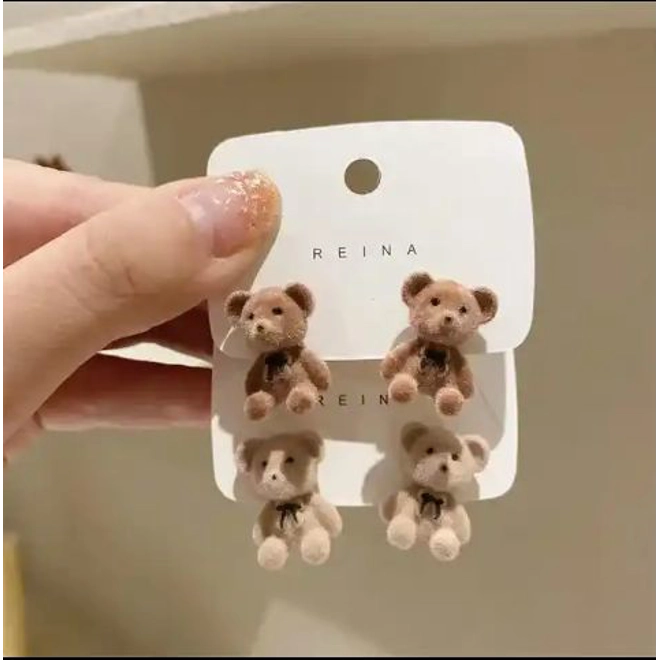 Additional Image for Cute Bear Stud Earrings