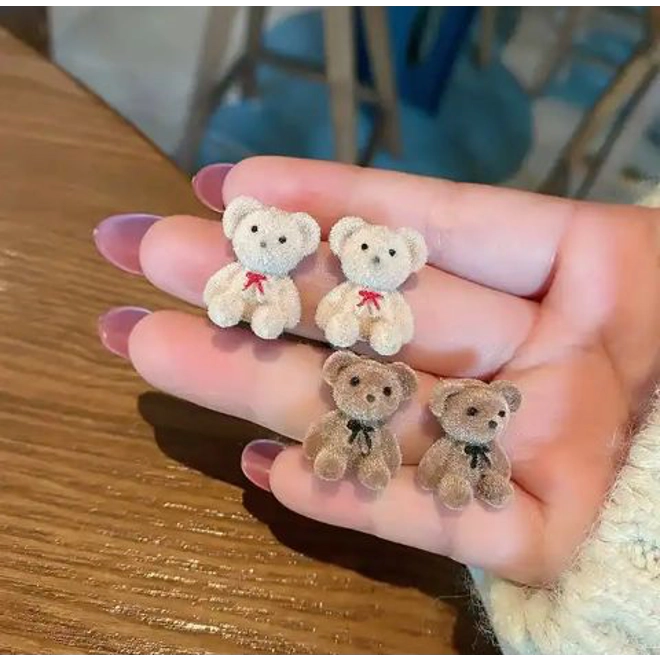 Additional Image for Cute Bear Stud Earrings