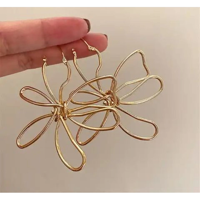 Additional Image for Large Beautiful Floral Shaped Earrings