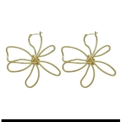 Large Beautiful Floral Shaped Earrings