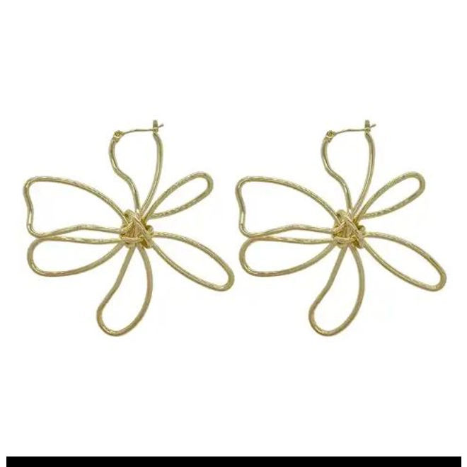 product Image for Large Beautiful Floral Shaped Earrings