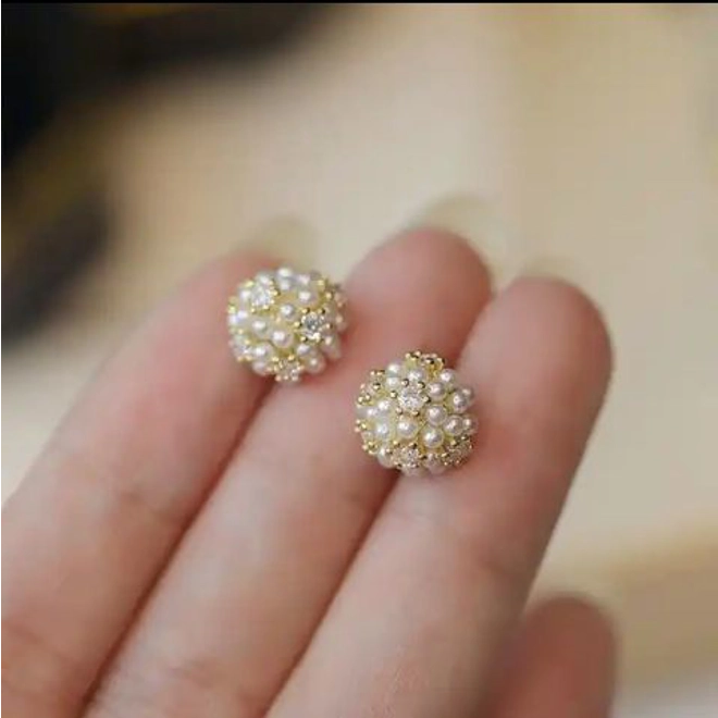 Additional Image for Beautiful Gold And Silver Earrings