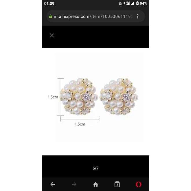 Additional Image for Beautiful Gold And Silver Earrings