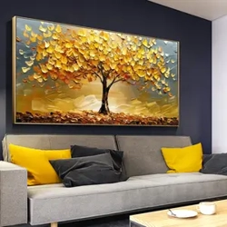 Gold Tree Painting Art